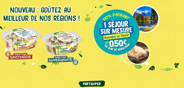 Jeu Bonduelle Salades de nos régions 2023 www.bonduelle.fr