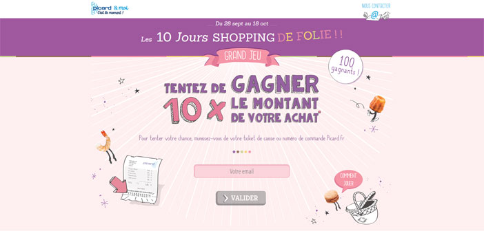 Grand Jeu 10 Jours Shopping Picard