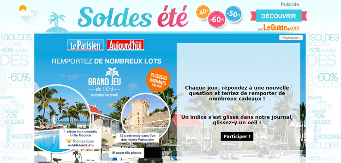 Grand Jeu de l'été Le Parisien