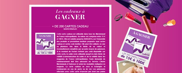 Marionnaud.fr - Jeu Marionnaud Chèque fidélité