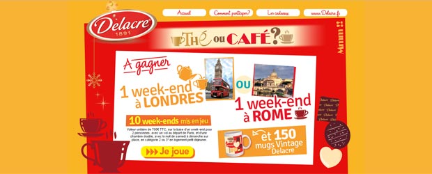 Jeu Concours Thé ou Café Delacre