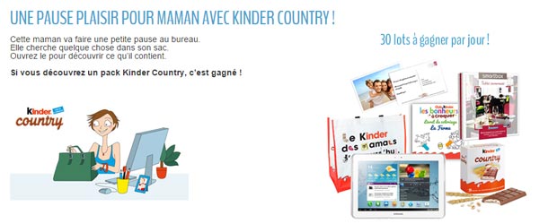 Jeu Kinder Une pause plaisir pour maman