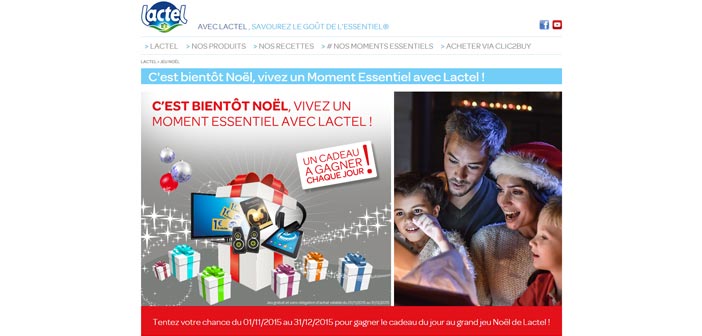 Grand Jeu Noël Lactel