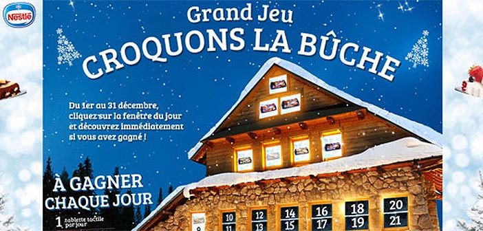 Jeu Calendrier de l'avent La Bûche Nestlé