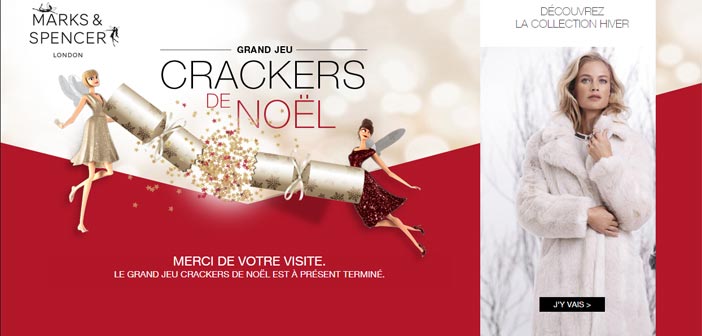 Jeu Marks & Spencer Crackers de Noël