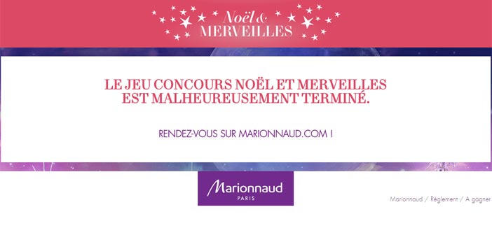 Grand Jeu Marionnaud Noël et Merveilles