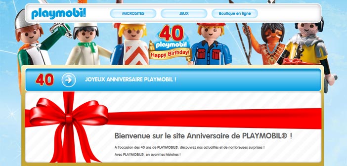Jeu Anniversaire 40 ans Playmobil