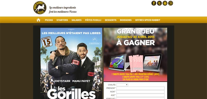 Jeu Speed Rabbit Pizza Les Gorilles