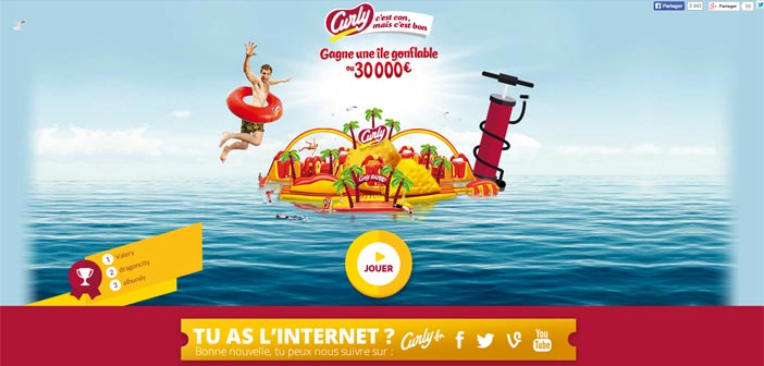 Grand Jeu Curly Gonfle ton île