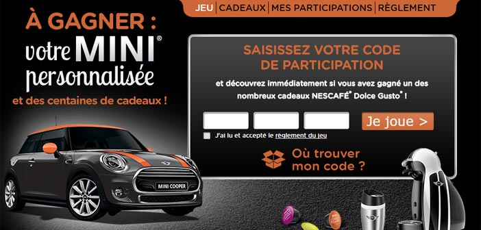 Grand Jeu Mini Cooper Dolce Gusto