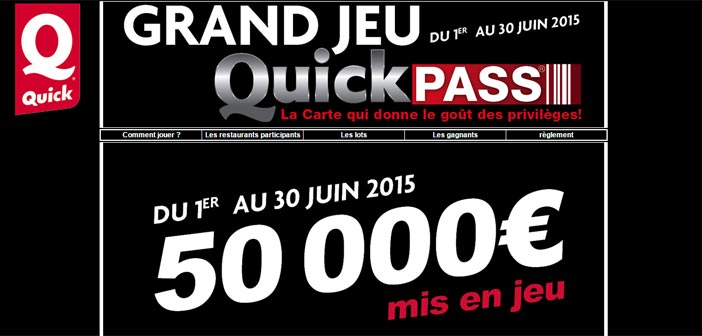 Grand Jeu Quick Pass