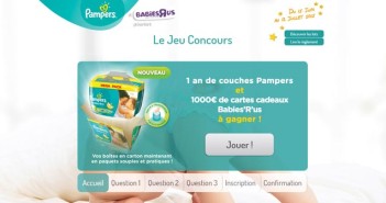 Jeu Concours Pampers Babies'R'Us