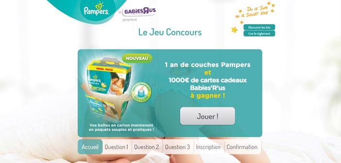 Jeu Concours Pampers Babies'R'Us