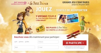 Jeu concours Jet Tours Le Petit Prince