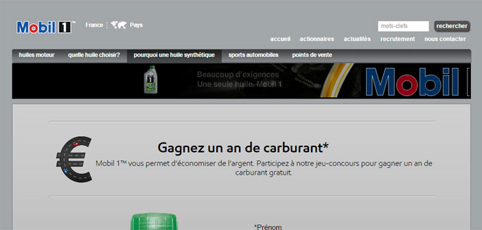 Jeu Concours Mobil 1