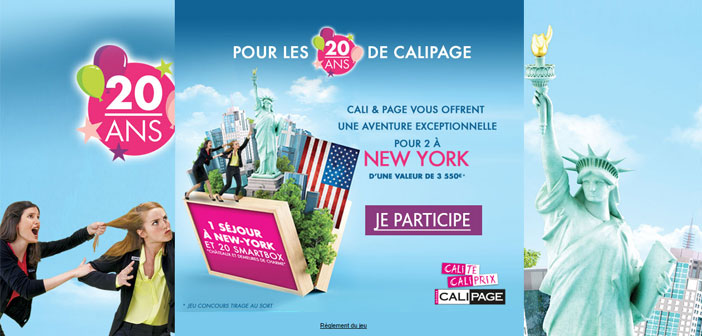 Grand Jeu Calipage 20 ans