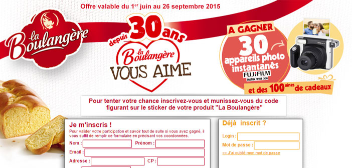 Jeu Anniversaire La Boulangère 30 ans