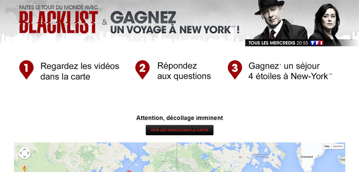 Jeu TF1 Tour du monde avec Blacklist
