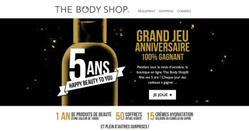 Grand Jeu Anniversaire The Body Shop