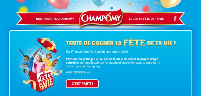Grand Jeu Champomy la Fête de ta vie