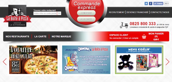 Jeu Boite à pizza Orangina