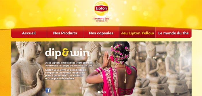 Grand Jeu Lipton Dip and Win