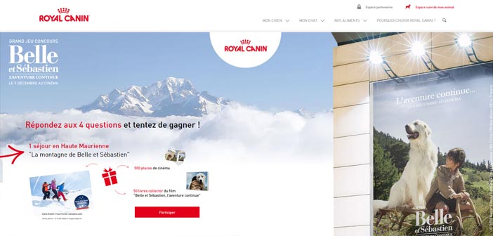 Jeu Belle et Sébastien Royal Canin