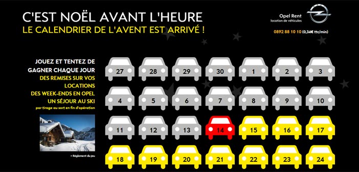 Grand Jeu de Noël Opel Rent
