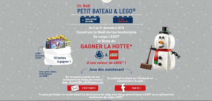 Grand Jeu de Noël Petit Bateau Lego