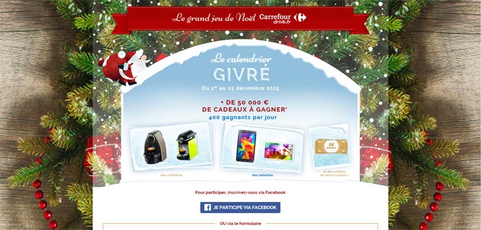 Jeu Carrefour Drive Calendrier de l'Avent