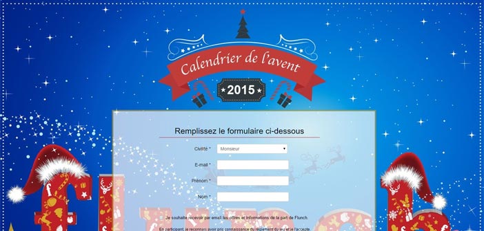 Jeu Flunch Calendrier de l'Avent