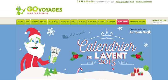 Jeu Go Voyages Calendrier de l'Avent