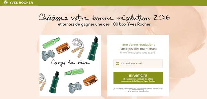 Jeu Concours Yves Rocher 2016