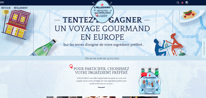 Jeu San Pellegrino Itinéraires du Goût