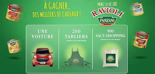 Grand Jeu Panzani Prenez la vie côté Ravioli