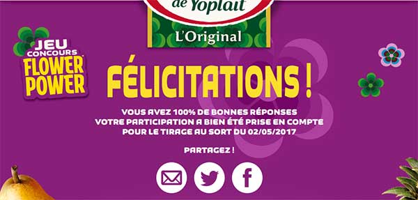 Jeu Flower Power Panier de Yoplait