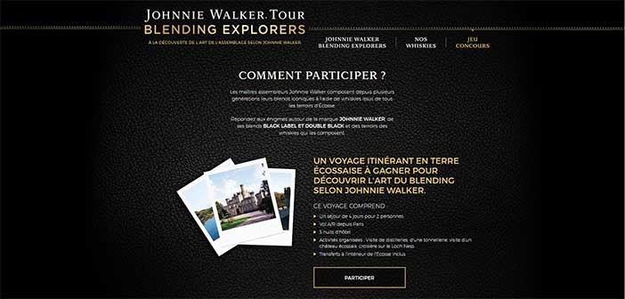 Jeu Johnnie Walker Blending Explorer