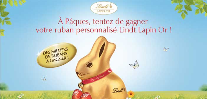 Grand Jeu Lindt Lapin Or Mon ruban personnalisé