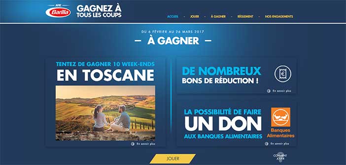 Grand Jeu Barilla Gagnez à tous les coups