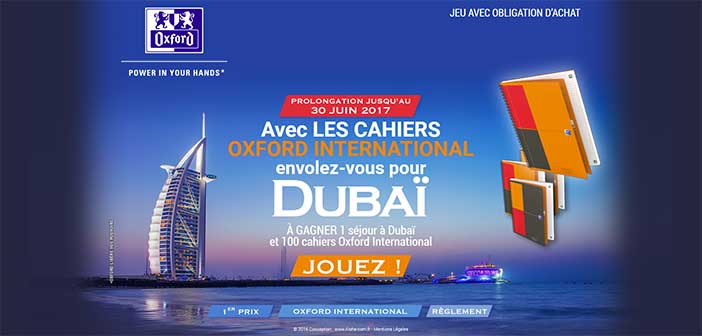 Grand Jeu Cahier Oxford Dubaï