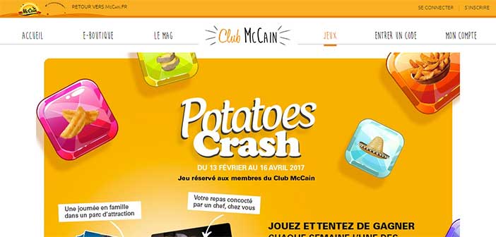 Jeu Potatoes Crash McCain