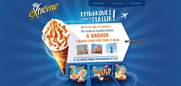 Jeu Nestlé Extrême Embarquez pour le plaisir