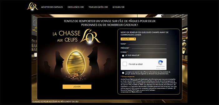 Grand Jeu la Chasse aux Oeufs L'Or