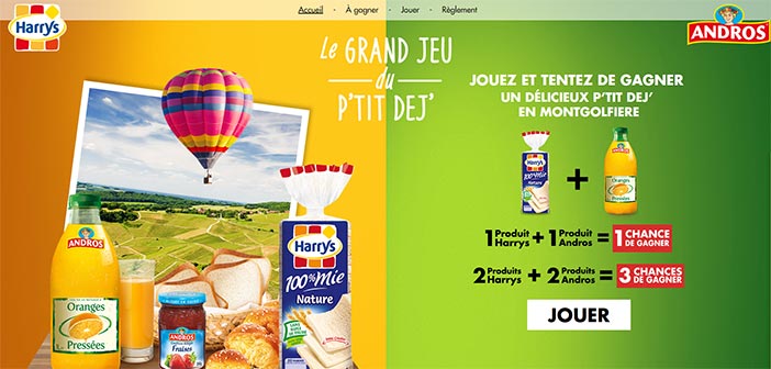 Grand Jeu du P'tit dej' Harrys Andros