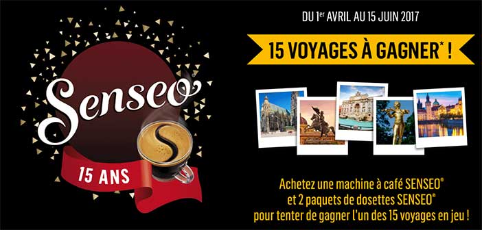Grand Jeu Senseo 15 ans 15 voyages