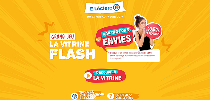 www.jeudelavitrine.fr - Grand Jeu E.Leclerc La Vitrine Flash