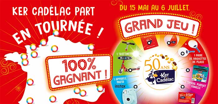 www.kercadelac.fr - Jeu La Tournée Ker Cadélac Kids 100% gagnant