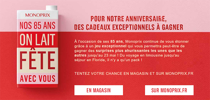 www.monoprix.fr - Grand Jeu 85 ans Monoprix