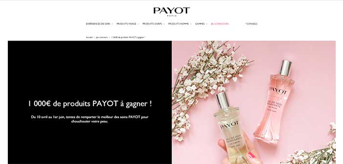 www.payot.com - Jeu Concours Payot 1000 euros à gagner