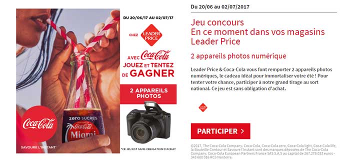 www.jeu-cocacola.fr/leaderprice - Jeu Instant Plaisir Coca Cola